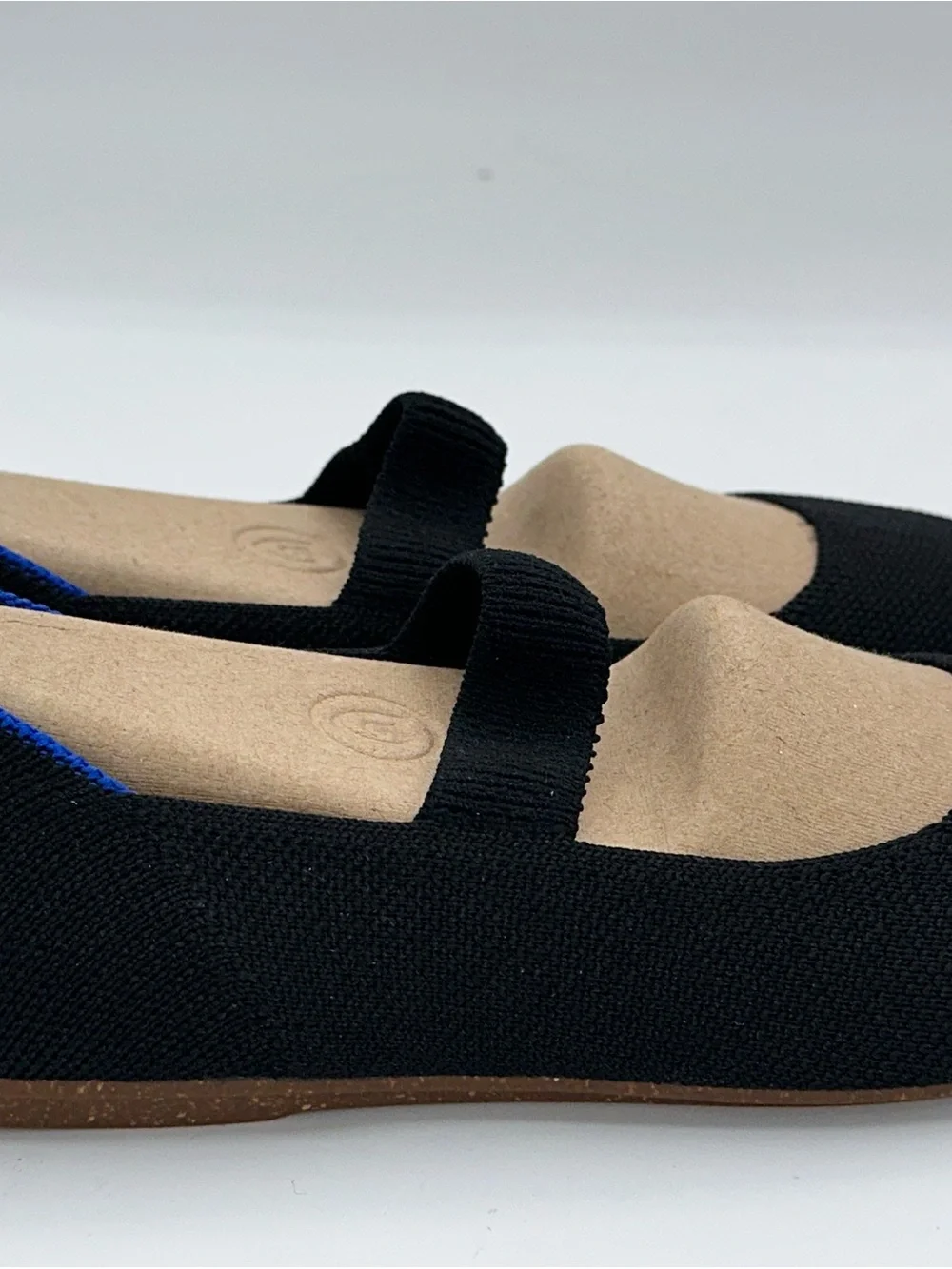 Rothy’s The Kids Mary Jane Slip-On Black  Shoes Ballerina Flats Girls Sz 2  AA27